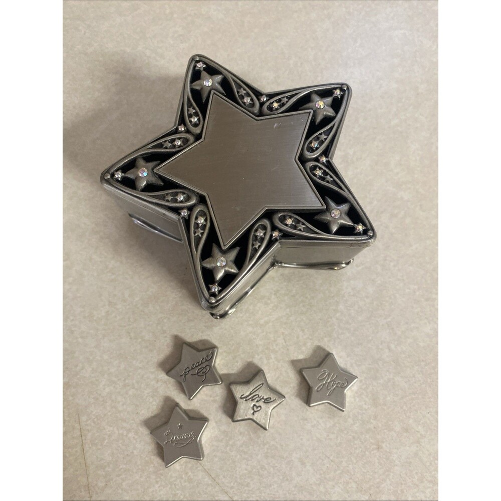 Things Remembered Jewelry Trinket Box With Swarovski Crystals & Engravable Plate